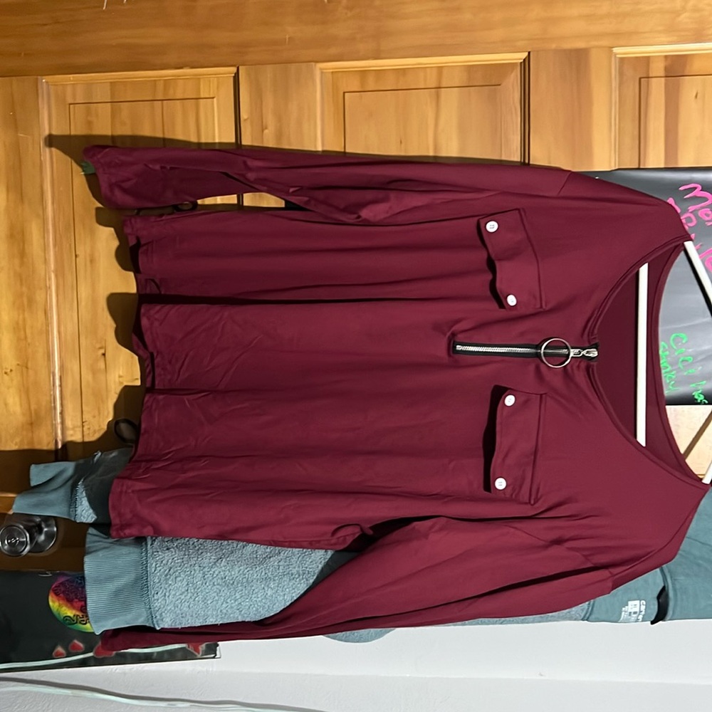 Burgundy shirt